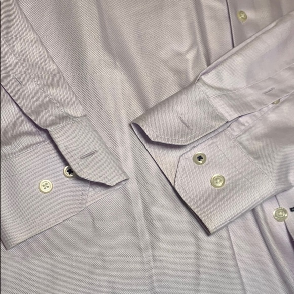 Banana Republic Men's Liliac Camden Standard-Fit Birdseye Dress Shirt Medium - Picture 5 of 8